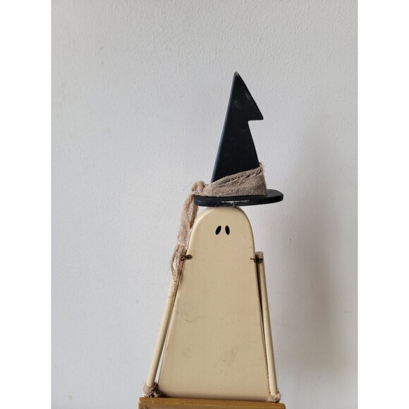 Vintage wooden ghost candy please Halloween home decor Unique - Picture 3 of 12